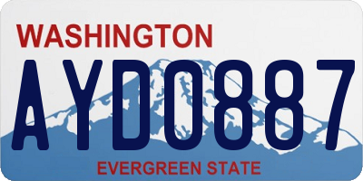 WA license plate AYD0887