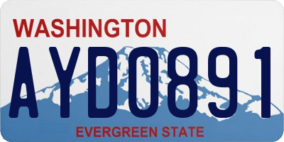WA license plate AYD0891