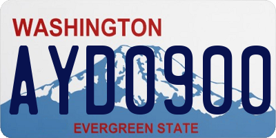 WA license plate AYD0900