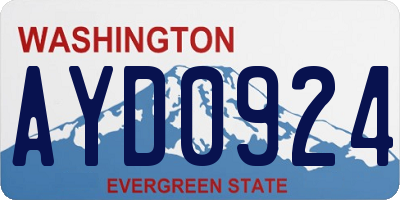 WA license plate AYD0924