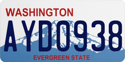 WA license plate AYD0938
