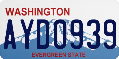 WA license plate AYD0939