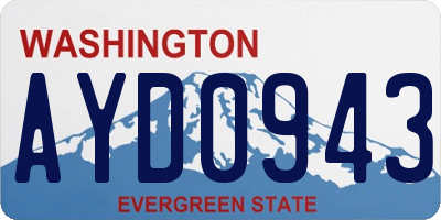WA license plate AYD0943