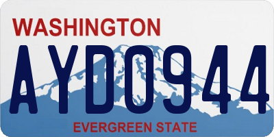 WA license plate AYD0944