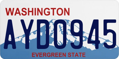 WA license plate AYD0945