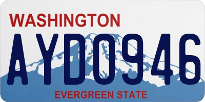 WA license plate AYD0946