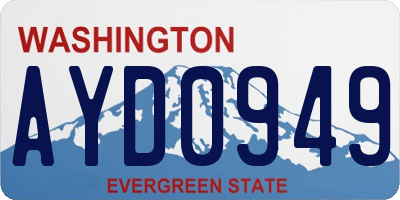 WA license plate AYD0949