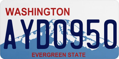 WA license plate AYD0950
