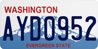 WA license plate AYD0952