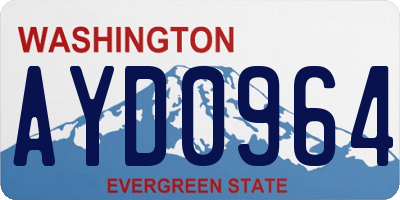 WA license plate AYD0964