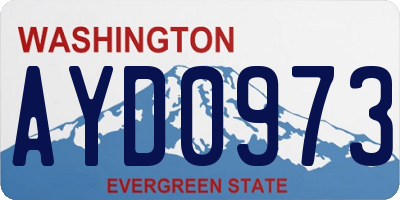 WA license plate AYD0973