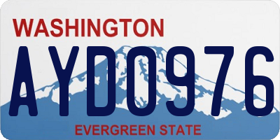 WA license plate AYD0976