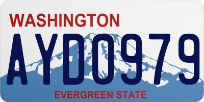 WA license plate AYD0979