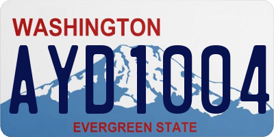WA license plate AYD1004