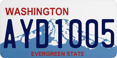 WA license plate AYD1005