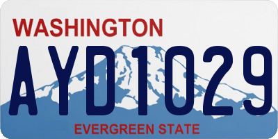 WA license plate AYD1029