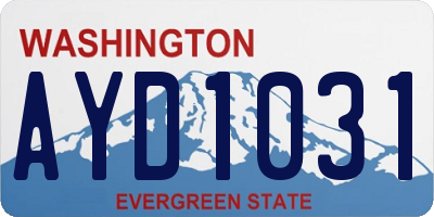 WA license plate AYD1031