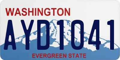WA license plate AYD1041