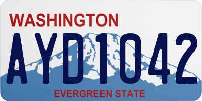 WA license plate AYD1042