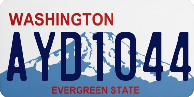 WA license plate AYD1044