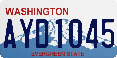 WA license plate AYD1045