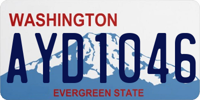 WA license plate AYD1046