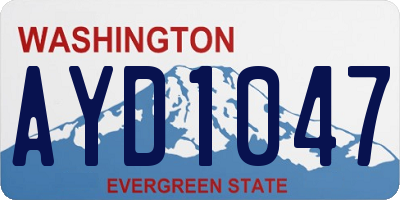 WA license plate AYD1047