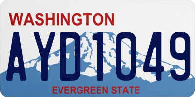 WA license plate AYD1049