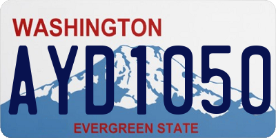 WA license plate AYD1050