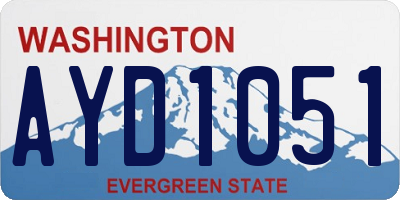 WA license plate AYD1051