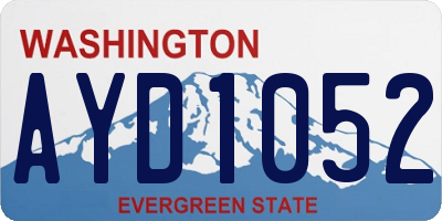 WA license plate AYD1052
