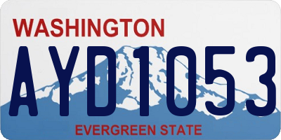 WA license plate AYD1053
