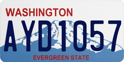 WA license plate AYD1057