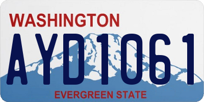 WA license plate AYD1061