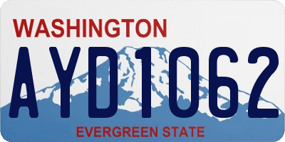 WA license plate AYD1062