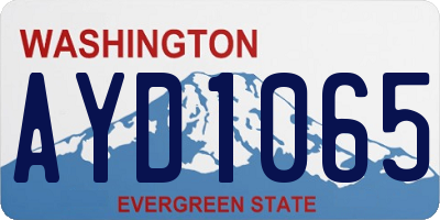 WA license plate AYD1065