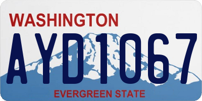 WA license plate AYD1067