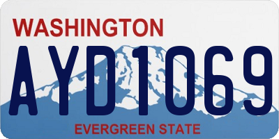 WA license plate AYD1069