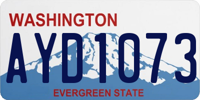 WA license plate AYD1073