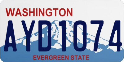 WA license plate AYD1074