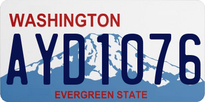 WA license plate AYD1076
