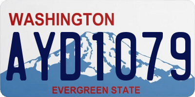 WA license plate AYD1079