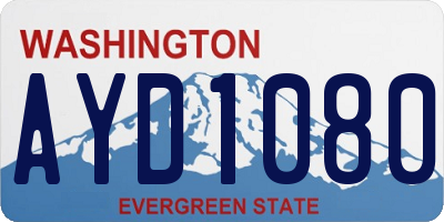 WA license plate AYD1080