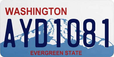 WA license plate AYD1081