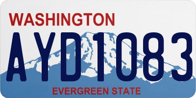 WA license plate AYD1083