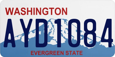 WA license plate AYD1084