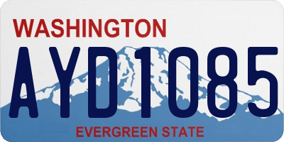 WA license plate AYD1085