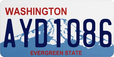 WA license plate AYD1086