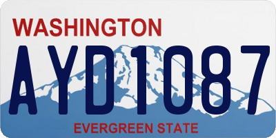 WA license plate AYD1087