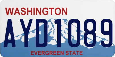 WA license plate AYD1089
